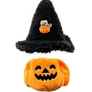 Labubu Monster Halloween JackOLantern Witches Hat Plush Outfit Kawaii Halloween